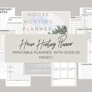 House Hunting Planner, House Buying, House Viewing, Printable Organiser ...