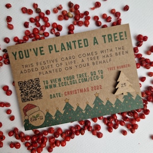 Gift of a tree | Plant a tree card | Eco friendly gift card | Gift of life | Sustainable gift | Stocking filler | Corporate | Secret Santa