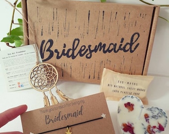 Bridesmaid Thank You Gift Set | Eco-friendly | Personalised | Plastic free | Vegan | Unique | Different | Eco Gift Box