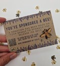 The original sponsor a bee card | Eco friendly gift | Bee lovers | Sustainable gift | Wedding | Table favours | Customisable | Corporate