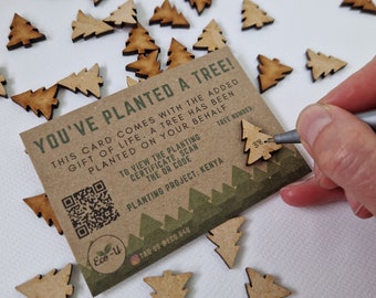 Gift of a tree | Plant a tree card | Eco friendly gift card | Gift of life | Sustainable gift | Wedding favours | Customisable | Corporate