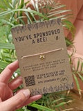 Sponsor a bee | Bee bracelet | Eco friendly gift card | Bee lovers | Sustainable gift | Table or wedding favours | Customisable | Corporate