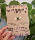 The original sponsor a bee card | Bee badge | Eco friendly gift | Bee lovers | Sustainable | Wedding favours | Customisable | Corporate