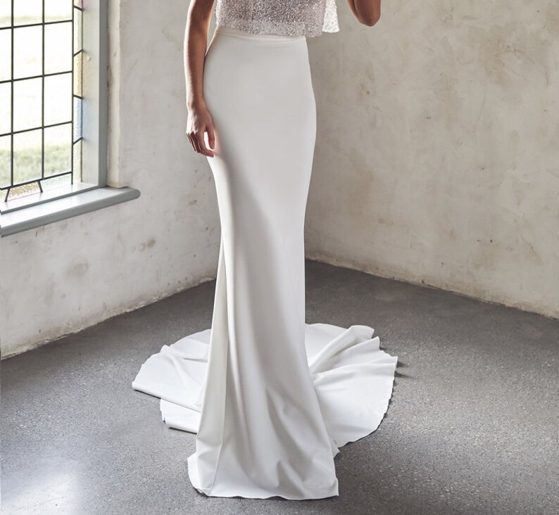 XSXL Wedding Skirt PDF Pattern Maxi Skirt With Train Aline Etsy