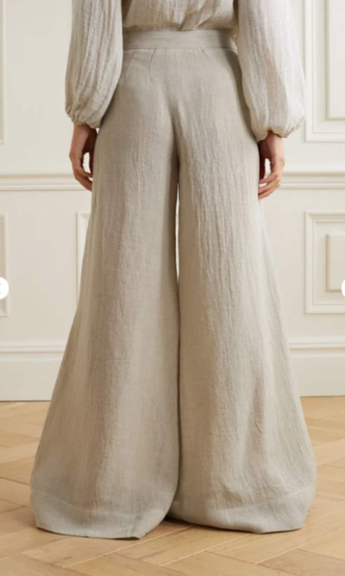 XS S M L Palazzo Pants PDF Pattern Wide Leg Trousers Loose Fit Etsy