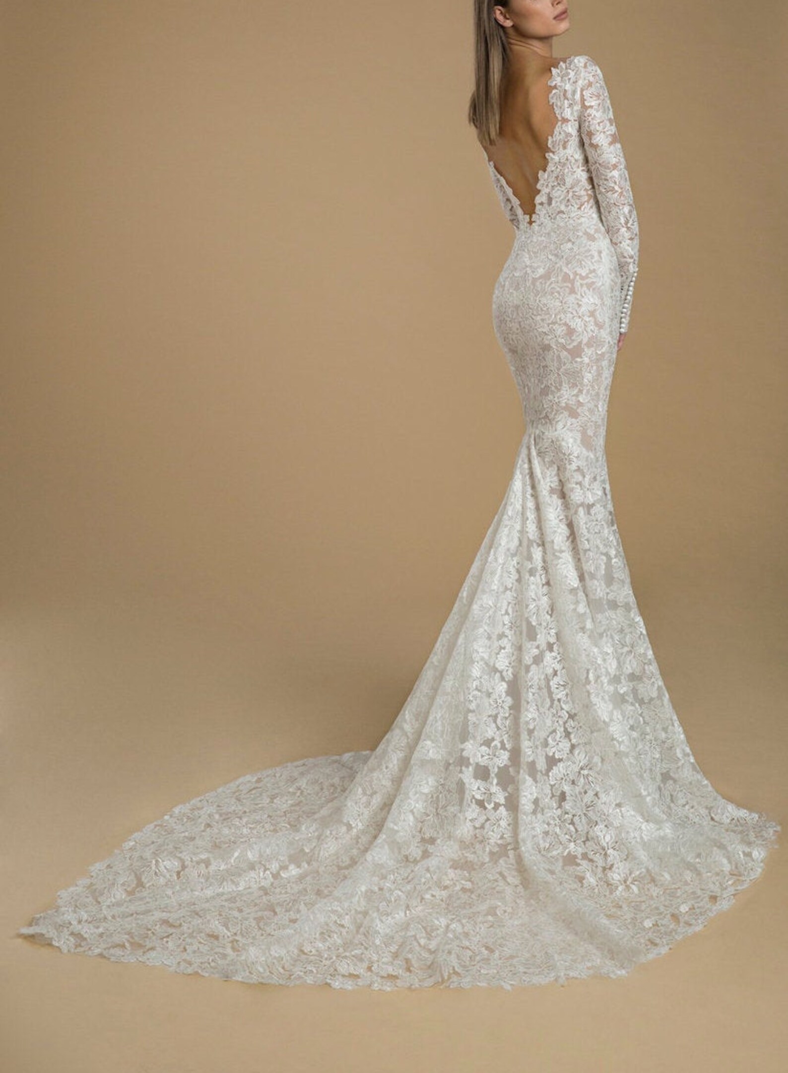 XSXL Wedding Dress With Train PDF Pattern Fishtail Bridal Etsy