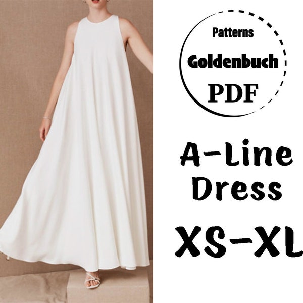 XS-XL Kaftan Dress PDF Pattern Loose Fit Maternity Dress Oversize Wedding Gown Minimalist Formal Outfit Women Evening Clothes Long Prom Gown