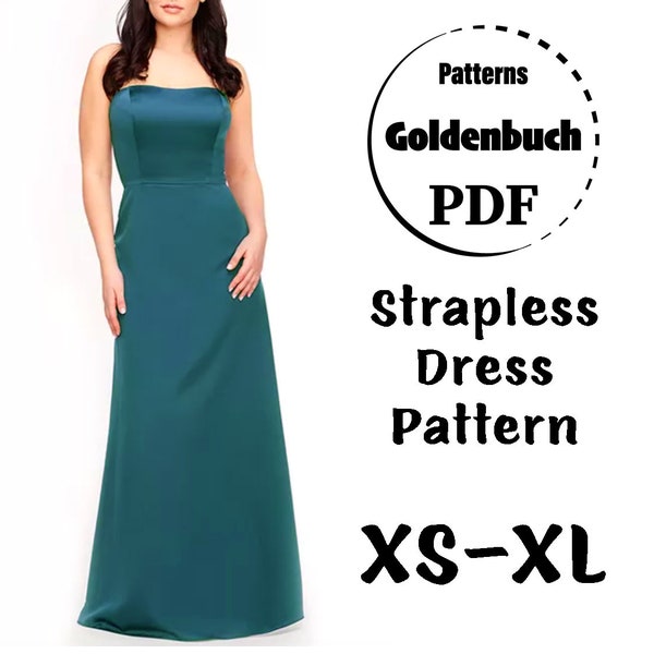 XS-XL Wedding Dress PDF Sewing Pattern Sweetheart Bridal Gown Tutu Ball Dress A-Line Prom Gown Formal Outfit Princess Evening Dress