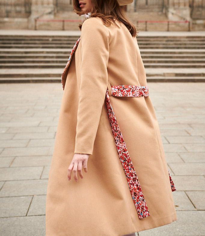 XSXL Wrap Coat PDF Sewing Pattern Shawl Collar Jacket With Etsy