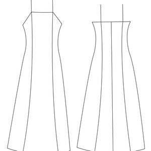 XS-XL Slip Dress PDF Sewing Pattern A-line Cami Dress Basic Women ...