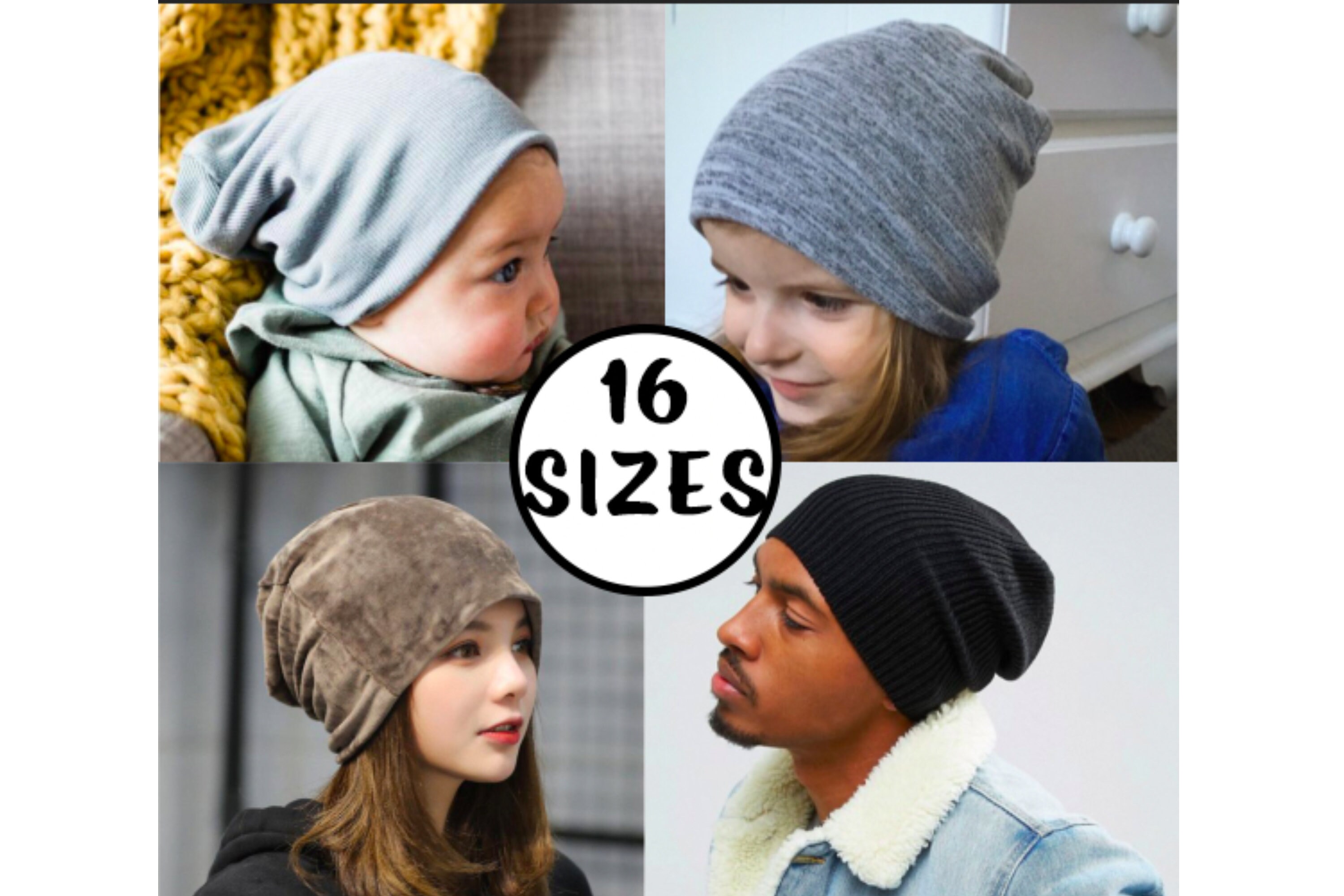 Slouchy Beanie Hat PDF Sewing Pattern Unisex Newborns Infants Etsy