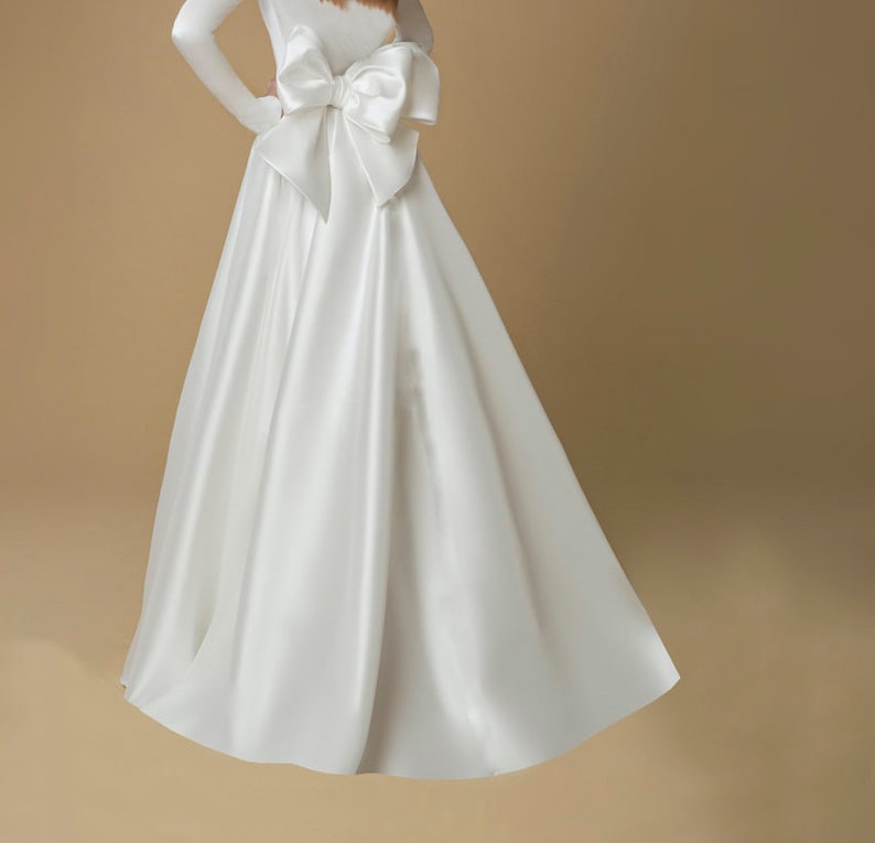 XS-XL Wedding Dress PDF Sewing Pattern Bridal Gown A-line Evening Dress Long Sleeve Dress Full Circle Skirt Maxi Prom Formal Outfit with Bow