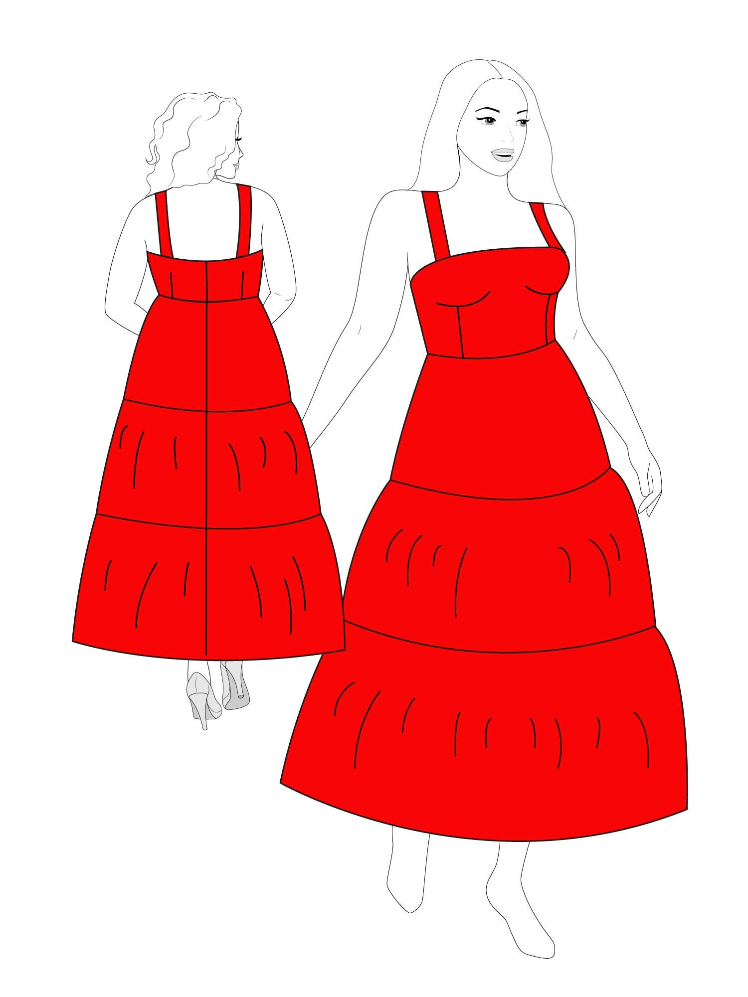 Malo easy tiered dress Clearance