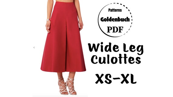 Shop High Waist Solid Wide Leg Culottes Online | Max Kuwait