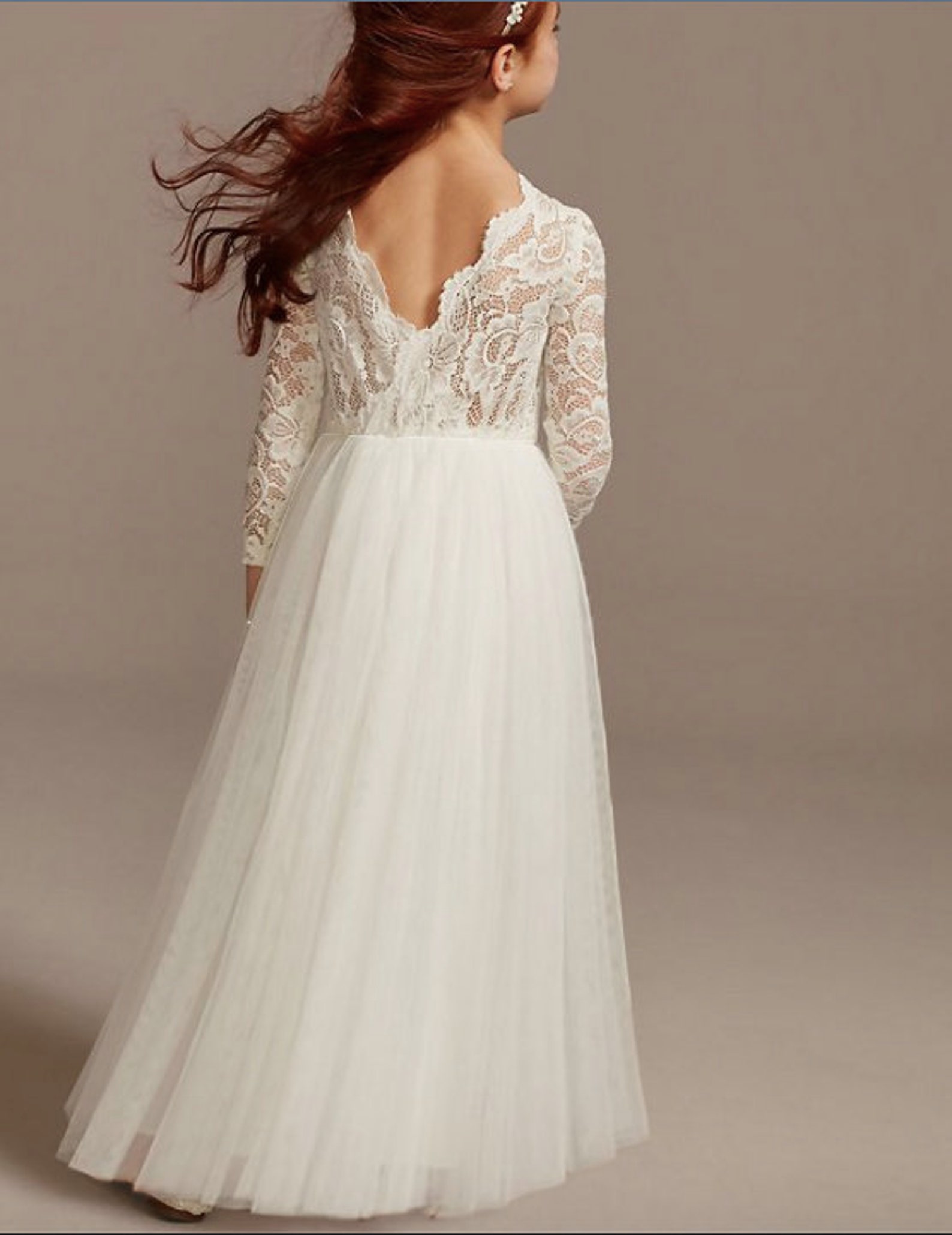 12M4T Flower Girl Dress PDF Sewing Pattern Long Sleeve Kids Etsy