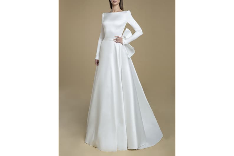 XS-XL Wedding Dress PDF Sewing Pattern Bridal Gown A-line Evening Dress Long Sleeve Dress Full Circle Skirt Maxi Prom Formal Outfit with Bow