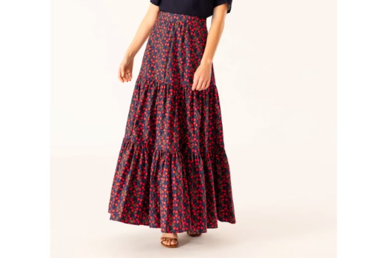 XSXL Tiered Maxi Skirt PDF Sewing Pattern Women Boho Skirt Etsy
