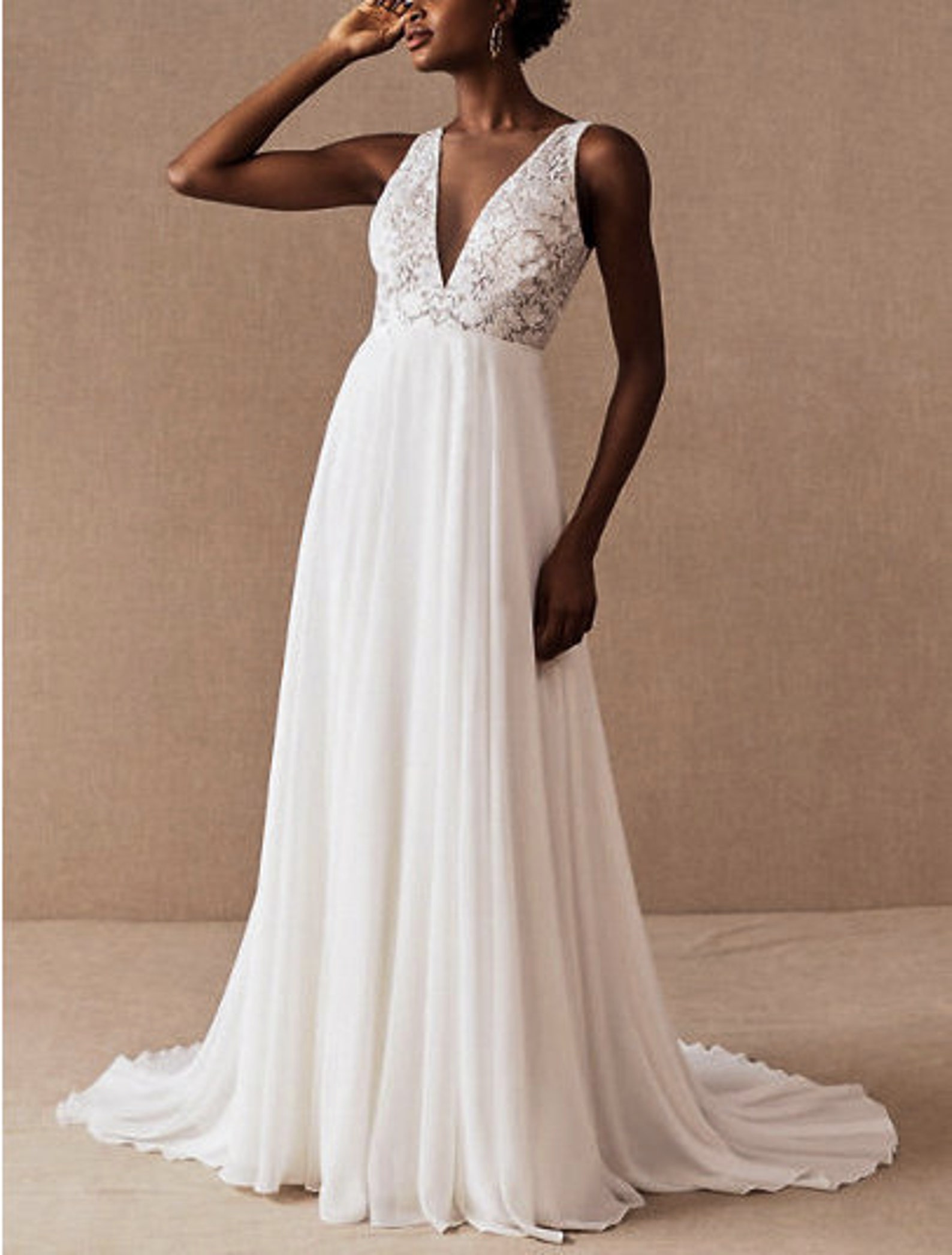 XSXL Wedding Dress PDF Sewing Pattern Low Back Bridal Gown Etsy