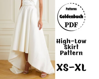 High low skirt top cutting and stitching