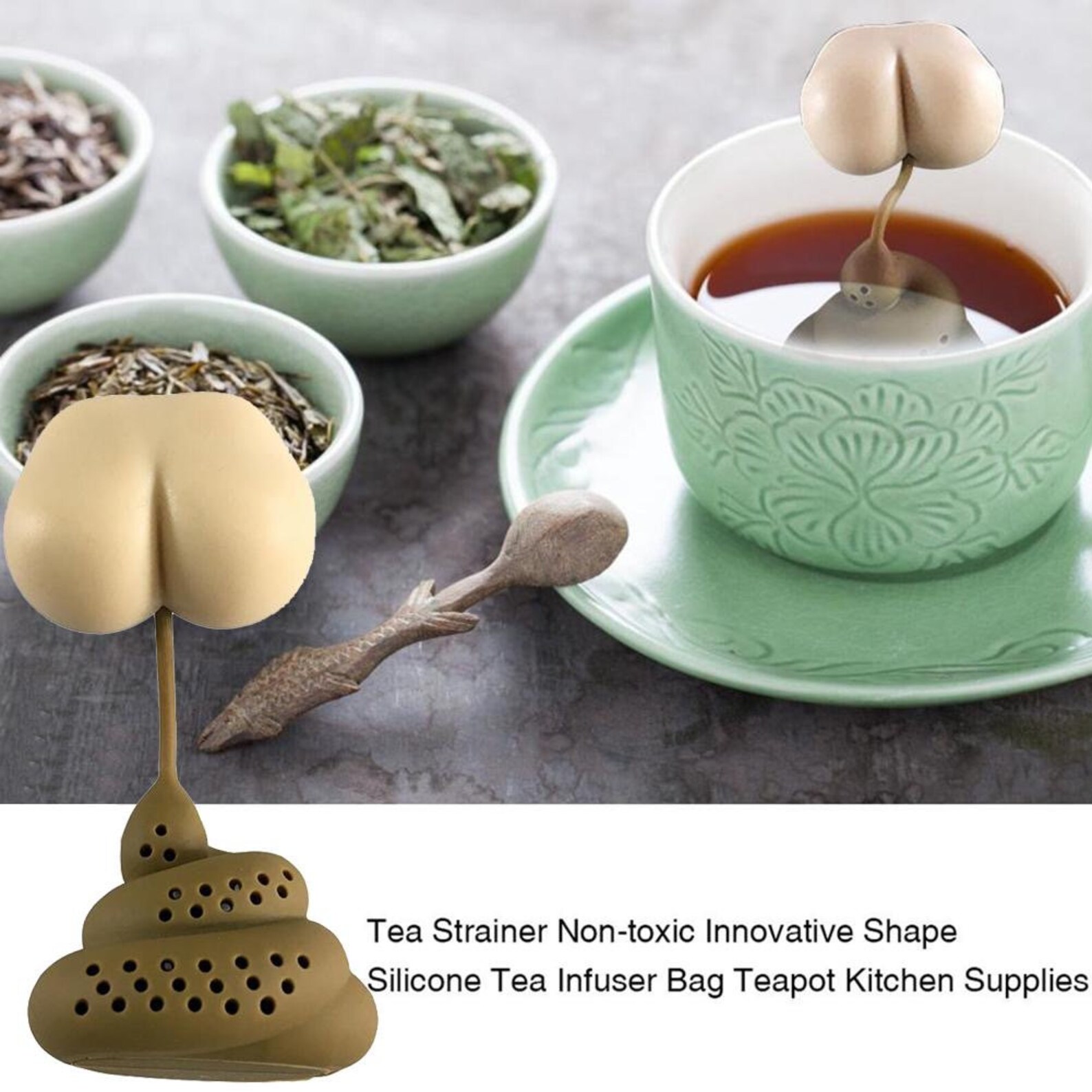 Poop Silicone Tea Infuser Creative Funny Reusable Herbal Tea Etsy