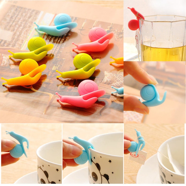 Snail Tea Bag Holders Set of 6 Etsy