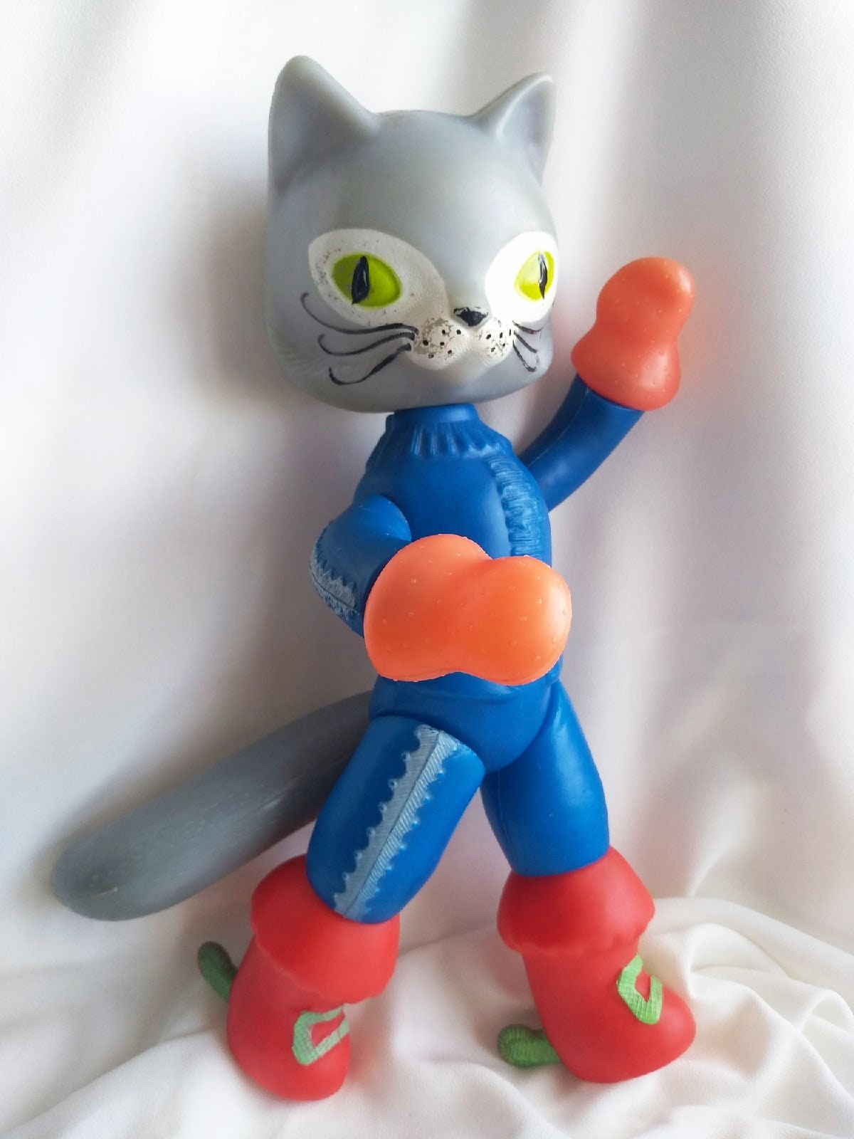 Puss in Boots. 14 inches. Rare soviet plastic toy Cat. Etsy