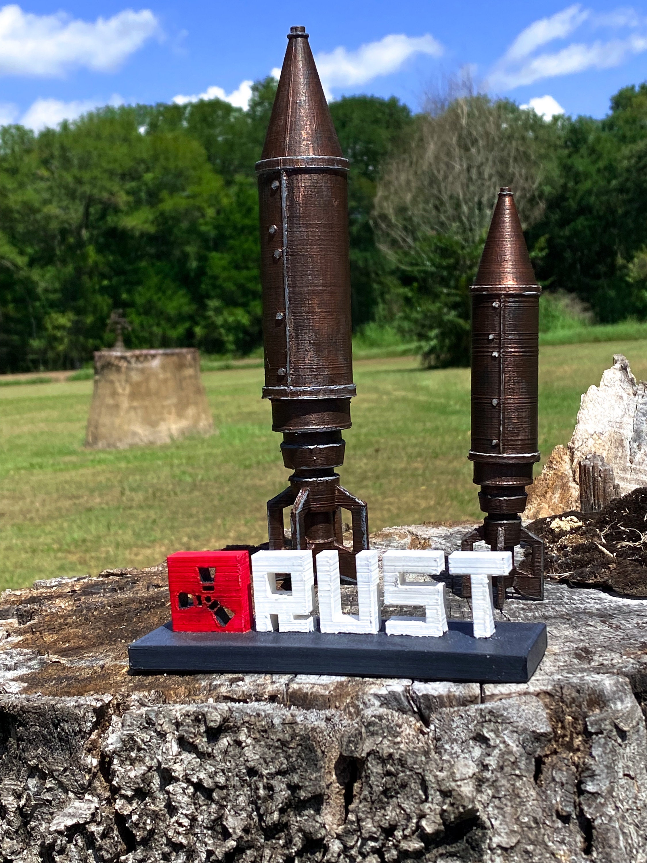 RUST ROCKET Prop Figure Hand Painted Life Size 3D Print Room DECOR Rust Game 11 Multi Size