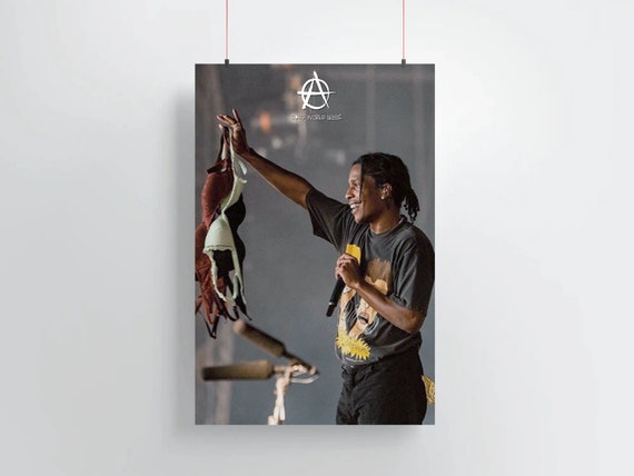 ASAP Rocky With Bras Poster Custom Made Poster With Glossy Photo Paper for  Dorm Decor & Teen Room Art Pop Art Print 