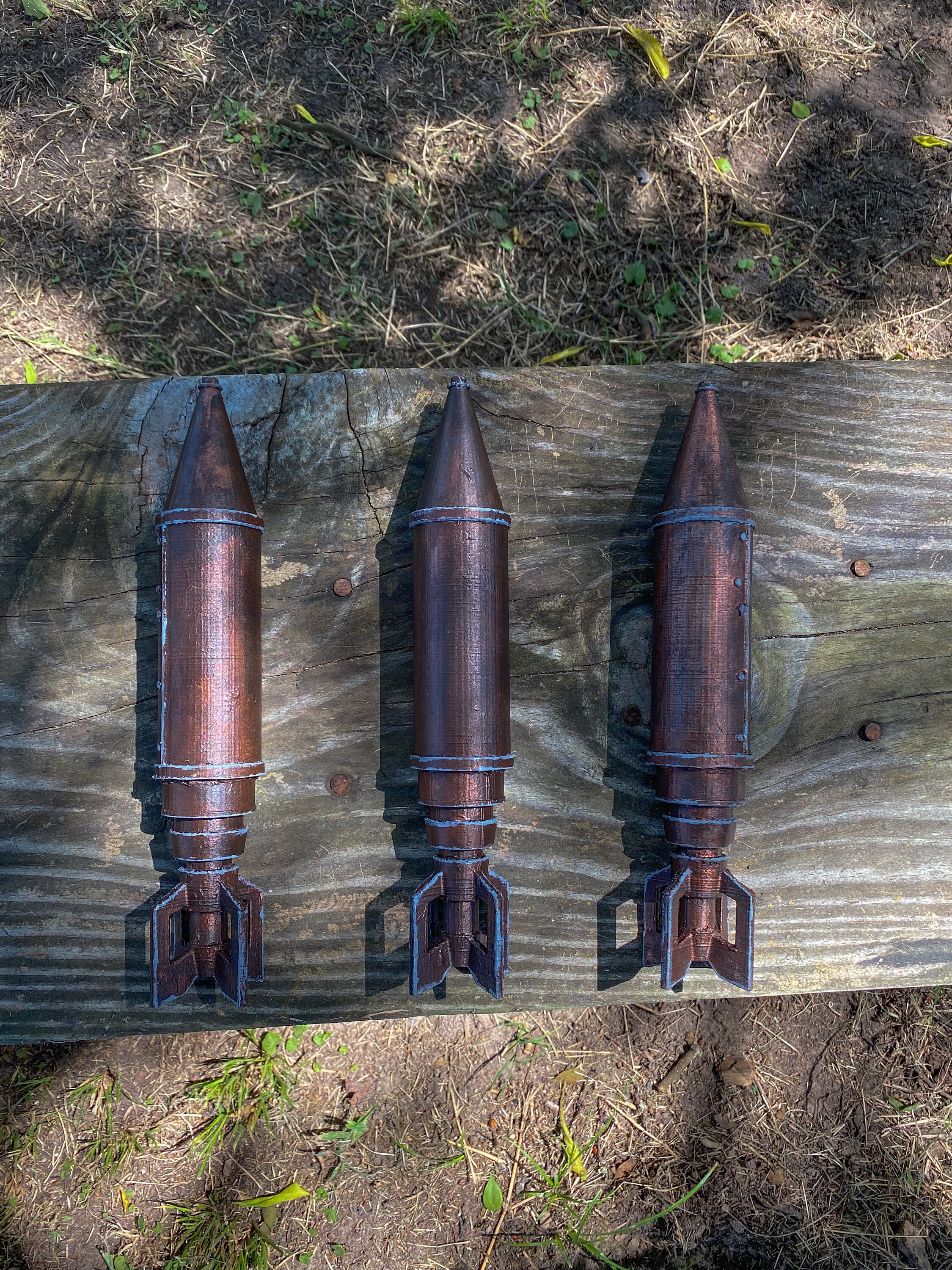 RUST ROCKET Prop Figure Hand Painted Life Size 3D Print Room Etsy