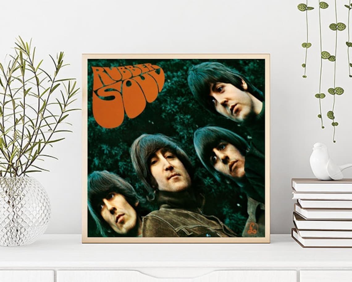 Rubber Soul The Beatles Music Poster Album Cover Art Wall Art Etsy