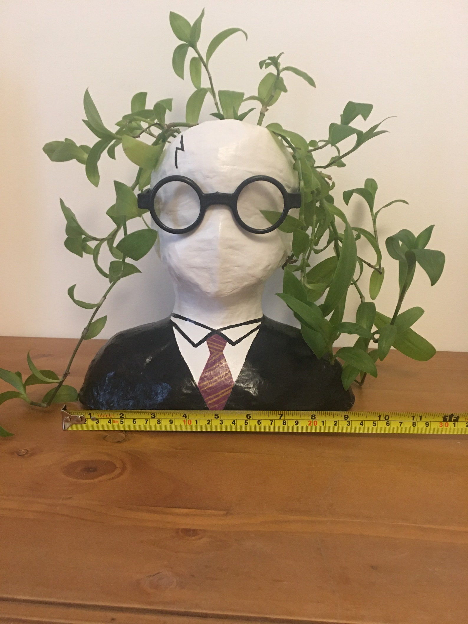 Quirky handmade paper mache Harry Potter head face planter Etsy