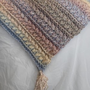 Cozy Wheatfield Blanket Crochet Pattern - One Skein Bulky Yarn Blanket - Easy Textured Blanket PDF - Bumble and Stitch Design