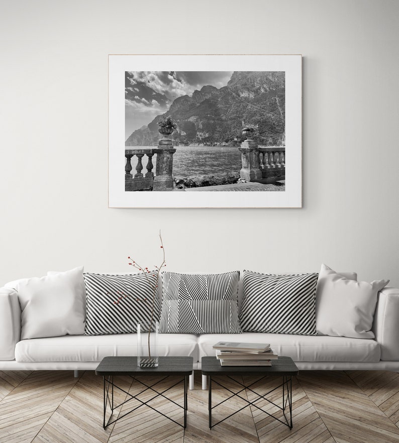 Riva Del Garda Fine Art Print, Black and White, Lake Garda, Italy, Fine