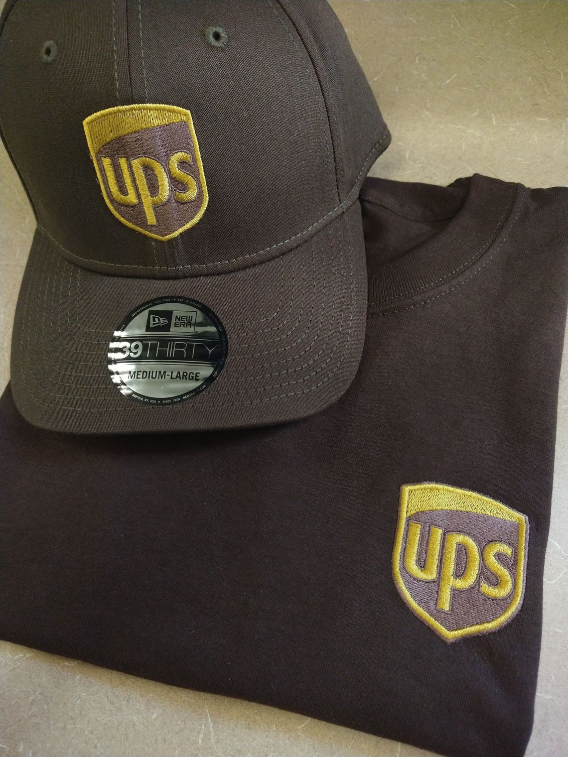 UPS Tshirt with embroidered logo Etsy