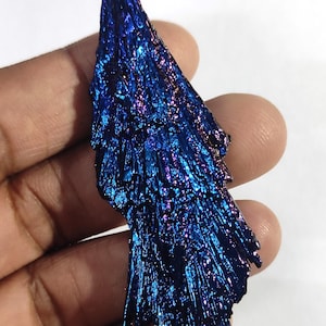 Rainbow Aura Peacock Kyanite, Wholesale Rainbow Titanium Blue Kyanite, Natural kyanite with coating, Raw Kyanite stone For Jewellery Making