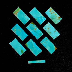 Blue Mohave Turquoise Gemstone AAA+ Rectangle Shape Cabochon for Jewellery Flat Disk Loose Calibrated Wholesale Suppliers All size available