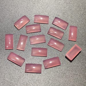 Real Cabochon Chalcedony Loose Cabochon Crystal/ Healing Chalcedony Cabs / Chalcedony Rectangle Cabochon/ Pink Loose Gemstone for jewellery