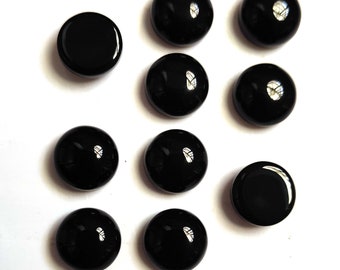 Black Onyx Cabochon, Round Cabochon 3 MM to 35 MM All Size Calibrated Gemstone, Loose Gemstone Cabochon, Flat back, Gemstone for Jewelry