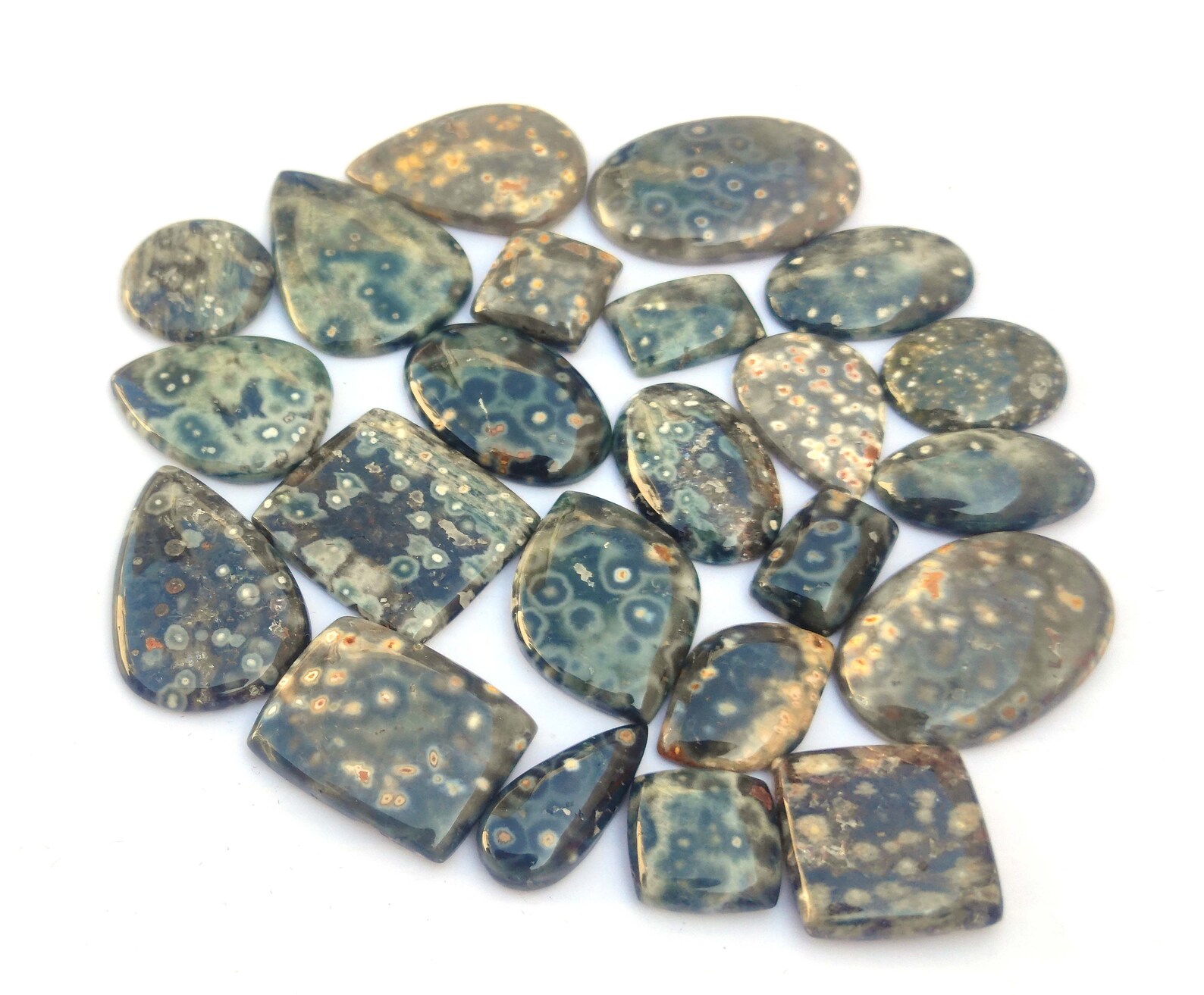 Cabochon Ovale En Jaspe Zébré - 21,76 Carats, Naturel De Namibie, Neuf Sans Emballage