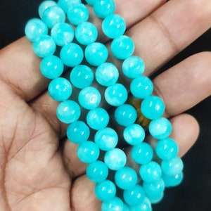 15 &quot;8mm fio de contas de jade, contas de pedras preciosas redondas lisas contas soltas para fazer jóias, lote de contas por atacado contas de pedra, fios de contas completas