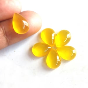 Mango Chalcedon Edelstein, kalibriert Edelstein 6 x 4 MM bis 20 x 30 MM alle Größe kalibriert Cabochon, lose Cabochon Edelstein, Stein Cab mit flacher Rückseite