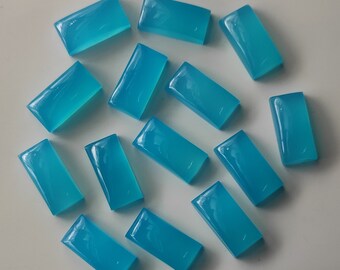 100% Natural Chalcedony Gemstone/ Chalcedony Rectangle Cabs/ AAA Wholesale Paraiba Chalcedony Stone/ For Craft Supplies / For jewelry making