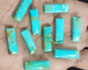 Lange Rechteck Blau Mohave Türkis für Schmuck, alle Größen kalibriert Edelstein Cabochon Mohave Kupfer Türkis Edelstein für die Herstellung von Schmuck