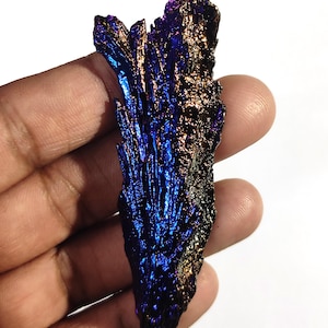 Raw Kyanite Gemstone, Titanium Crystal Multicolor Kyanite Stone, Wholesale Rainbow Titanium Blue Aura Kyanite fairy For Jewellery Making