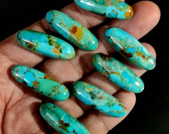 Cabochon Turquoise Naturelle Ovale 18,20 Carats - Pierre Précieuse Bleue (Inde)