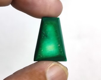 Green Agate Druzy Cabochon, 21x15.6x7 mm Gemstone, Natural Window Agate Druzy Stone, Geode Polished Druzy for Wirewrap Jewelry Stone
