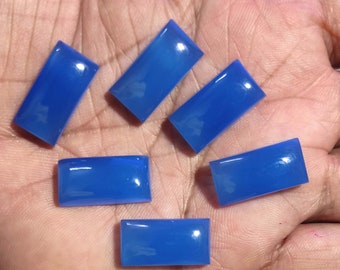 Natural Cabochon Blue Chalcedony Healing Gemstone/ Blue Chalcedony Cabochon/ Chalcedony Cabs / Rectangle Stone/ For Making Jewelry Crafts