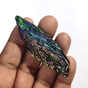 Raw Kyanite Gemstone, Titanium Crystal Multicolor Kyanite Stone, Wholesale Rainbow Titanium Blue Aura Kyanite fairy For Jewellery Making