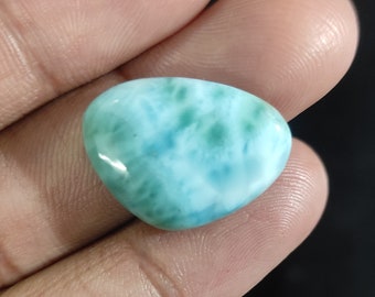 Natürlicher Larimar-Cabochon, Larimar-Edelstein aus der Dominikanischen Republik für die Schmuckherstellung, loser blauer Pektolith-Stein
