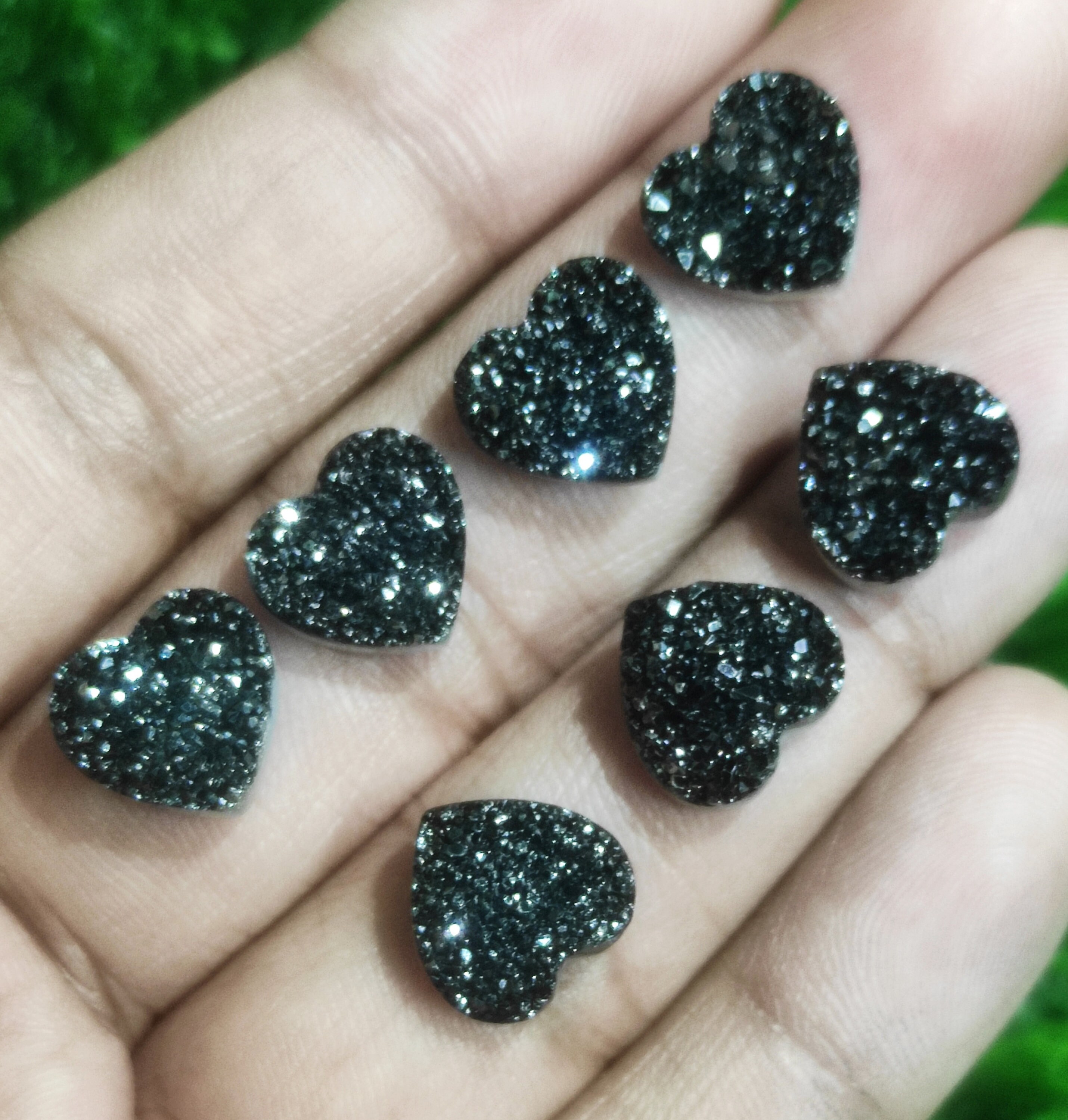 Black online druzy stone